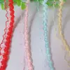 Fita Elástica de Seda de Peixe Colorida Elástica de 1,5cm Acessórios para Vestuário Fita Ondulada Renda Decorativa Material de Gola