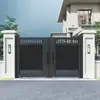 Porta Principal de Liga de Alumínio Estilo Chinês Novo Personalizada para Vila Portão de Arte em Alumínio Portão de Pátio Externo Casa Própria Rural Pátio