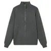 Suéter de punto para hombre con media cremallera, cuello alto grueso, otoño e invierno, tejido de punto retro holgado, chaqueta, top versátil