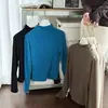 Treze Linhas de Produtos de Qualidade! Outono 2026 Gola Alta Pequena Camada Base Básica Suéter Camiseta Manga Longa Feminina