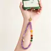 Colgante de Cadena para Teléfono Móvil Dios de la Riqueza de Cinco Vías Amatista Natural Estilo Chino Ágata Fortuna Colgante para Funda de Teléfono Móvil para Mujeres Venta al por Mayor