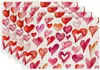 Mantel individual de lino para el Día de la Madre Impresión de carta de amor transfronteriza de Amazon Servilleta decorativa de mesa Vajilla Alfombrilla aislante del calor