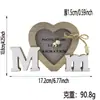 Artículos Populares Transfronterizos: Marcos de Fotos de Madera con Letras en Inglés y Corazones, Suministros de Boda de Madera, Decoraciones Creativas