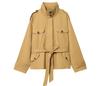 Moda Feminina Europeia e Americana Aliexpress Ins Venda Quente Elegante Casaco Trench Curto com Calça de Saia Decorada com Botões Conjunto