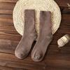 Calcetines de felpa calcetines gruesos con forro polar calcetines de media caña de felpa para mujer calcetines de toalla cálidos para hombre calcetines de algodón cálidos para otoño e invierno color sólido