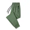 Pantalones Deportivos de Moda para Hombre, Pantalones Casuales Transpirables de Seda de Hielo, Pantalones de Pierna Recta de Color Sólido para Verano, Pantalones Jogger, Estilo Versátil de Marca de Moda para Hombre