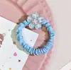 Fofo Flor de Cerejeira Leite Círculo Intestino Delgado Alta Elasticidade Doce Elástico de Cabelo Corda de Cabelo Cor Acessórios de Cabelo para Meninas Anel de Cabelo para Meninas Versátil