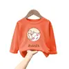 2045# niños niños y niñas 100 algodón manga larga camiseta ropa infantil nuevo otoño casual top camiseta moda