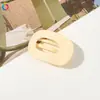 Qiyue Pinza para el Cabello Mate Tamaño Pequeño Pinza de Pico de Pato Plana Ovalada en Forma de Corazón Pinza de Tiburón Pasador Accesorio para el Cabello Adorno para el Cabello de Mujer Venta al por Mayor