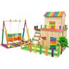 Paquete de Materiales para Maquetas Caseras Palitos de Helado de Colores Hechos a Mano Palitos de Sorbete Palitos de Paleta Palitos de Madera Pequeñas Rodajas de Madera Tiras de Madera