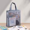 Bolsa de lição de casa em malha versão vertical bolsa tutorial para estudante prova espessa grande capacidade multicamadas bolsa de armazenamento para material escolar
