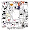 50 Calcomanías de Halloween Goo de Dibujos Animados Lindos con Personalidad de Graffiti Fantasma para DIY Skateboard Taza de Agua Equipaje