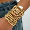 Conjunto de Pulseiras de Pérola Imitação em Camadas com Coração, Moda Transfronteiriça Europeia e Americana, Conjunto Elegante e de Alto Padrão de Pulseiras de Contas