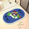 Alfombrilla de baño Mario de Tierra de Diatomeas Absorbente Dibujos Animados Suave Secado Rápido Antideslizante Felpudo Hecho a Medida