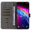 Para Funda de Teléfono Móvil TCL 503 T442M/T442A/T442J Funda de Cuero Cepillado Antirrobo para Teléfono Móvil Funda de Cuero con Tapa de Cobertura Total