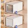 Caixa de armazenamento de plástico tipo gaveta de instalação gratuita, caixa de armazenamento de guarda-roupa doméstico, caixa de armazenamento de roupas combinadas multicamadas, atacado