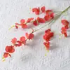 Uau Flores Artificiais Personalizadas de 5 Pétalas Orquídea Dançante Flor Falsa Flores de Phalaenopsis Transfronteiriças Buquê Decoração de Casamento Casa Flor Feita à Mão