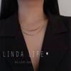 Collar de cadena de hueso de serpiente de acero de titanio para mujer, moda de estilo europeo y americano, cadena de clavícula de estilo frío simple, collar popular de estilo Net red ins para mujer