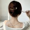 Horquilla de perla con cabeza trasera, accesorios para el cabello con cabeza esférica de alta calidad, pinza para el cabello con hebilla de rana, pinza para el cabello de verano para mujer con forma de pico de pato