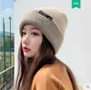 Gorro de Invierno Grueso de Punto de Doble Capa para Mujer Versión Coreana Protección para los Oídos Transfronteriza Doble Cara Adelgazante Slouchy Gorro de Punto al por Mayor