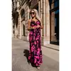 2026 Amazon Aliexpress Nuevo Vestido Largo Estampado Floral con Tirantes Finos Espalda Elástica