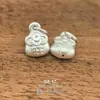 Plata Pura 999 Accesorios de Plata Dura 3D Colgante DIY Dios de la Riqueza Atrae Riqueza y Buena Fortuna Cuentas de Plata Pura Colgante de Bolsa de la Suerte Pixiu