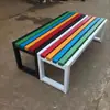 Bancos de Madera Anticorrosión para Parques, Áreas de Descanso y Espacios Comunitarios; Bancos Largos de Madera Maciza; Muebles de Exterior; Diseño Moderno y Sencillo