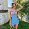 Traje de baño de una pieza estilo falda conservador que cubre el vientre y te hace lucir más delgada, especialmente diseñado para baños termales, para niñas y mujeres