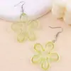Nuevos Pendientes Frescos y Dulces de Verano, Pendientes de Acrílico con Diseño de Flor Calada de Colores, Pendientes de Diseño, Pendientes para Mujer