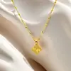 Fonte de Transmissão Ao Vivo do TikTok: Colar de Trevo de Quatro Folhas para Mulheres, Pingente de Nicho de Luxo Leve de Alta Qualidade, Joia de Corrente para Clavícula, Design Único