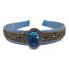 Accesorios para Sombreros de Disfraces Étnicos Árabes Lámpara Mágica de Aladdin Princesa Jasmine Diadema Azul Sombreros Venta al por Mayor