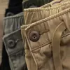 Pantalones Cortos de Trabajo para Hombre Ropa de Exterior Verano Estilo Japonés Marca de Moda Holgados Casual Modernos Pantalones Rectos Pantalones de Longitud Media