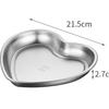 Plato de acero inoxidable 304 estilo coreano en forma de corazón, plato multiusos para cena, plato de frutas, plato especial para restaurante doméstico.