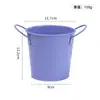 Balde Pequeno de Ferro Colorido, Porta-Canetas de Ferro, Vaso de Ferro para Suculentas e Plantas Verdes, Balde Portátil Infantil, Mini Balde Pequeno de Ferro