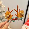 Tocado navideño Cuerno de alce horquilla para el cabello horquilla para el cabello adulto Accesorios para el cabello con clip de joyería para accesorios de fiesta de festival Mori