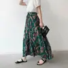 Japão e Coreia do Sul Lotte 2026 Novo Estilo Saia Longa Floral Plissada