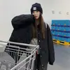 Chaqueta de algodón plumón morado claro para mujer, nueva versión coreana, estilo casual, acolchada, corte holgado, adelgazante, para mujeres petite, algodón engrosado