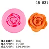 Molde de silicona para peonías rosas, hecho a mano, para aromaterapia, yeso epoxi de cristal, accesorios de decoración de mesa