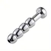Catéter uretral metálico roscado, tapón uretral metálico, acero inoxidable, para hombres gay, estimulación uretral, dispositivo de inserción, ayuda para la masturbación
