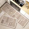 Tapete de Cozinha Absorvente de Água e Óleo de Lama Diatomácea Nórdica Tapete de Chão Antiderrapante de Banheiro Leve de Luxo Tapete de Porta de Secagem Rápida para Banheiro para Cabelo
