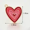 Fábrica Adorno en Forma de Corazón de Amor Accesorios al por Mayor en Stock Aleación Hecho a Mano Adorno DIY Fábrica Adorno DIY Esmaltado