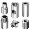 Tuerca de Conversión M6M8M10 Rosca Gruesa y Fina Conversión Métrico e Imperial Paso 1.0 Tornillo 3/8 Conector de Rosca Interna y Externa 1/4