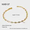 Collar Pulsera Cadena Japonesa Minimalista Versátil Estampada Transfronterizo Ins Acero Inoxidable Chapado en Oro de 18K Impermeable Cadena Lisa para Apilar para Mujeres