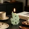 Zongbo Silicona Nuevo Producto Castillo de Halloween Molde de Silicona para Velas Casa Fantasma de Cinco Puntas Adorno Molde de Yeso