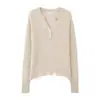 Toma real: Suéter de punto Lyocell Tencel con cuello en V y manga larga, nueva colección de otoño, diseño elegante y único para mujer, estilo 25188