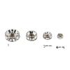 Galvanoplastia incrustada diamante branco roda broca anel plano diy joias planas acessórios intervalo grânulo material de cobre atacado