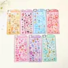 Pegatinas Sanrio de Cuero Negro para Niños, Dibujos Animados Estéreo 3D en Relieve, Piedras Preciosas y Cristales, Pegatinas Decorativas Lindas y Divertidas para Manualidades