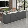 Gabinete Moderno Minimalista para Respaldo de Sofá, Gabinete de Almacenamiento Divisor para Sala de Estar, Aparador de Pizarra de Lujo Ligero, Gabinete de Té de Pared para el Hogar