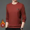 Sudadera con Forro Polar para Hombre, Nueva Camiseta de Manga Larga de Invierno, Camiseta Básica Cálida Engrosada Versátil Casual para Hombres de Mediana Edad