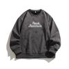 Sudadera para Hombre Estilo Americano Primavera, Otoño e Invierno 2026 Cuello Redondo Holgada Casual Camiseta Básica Manga Larga Ins Talla Grande con Forro Polar